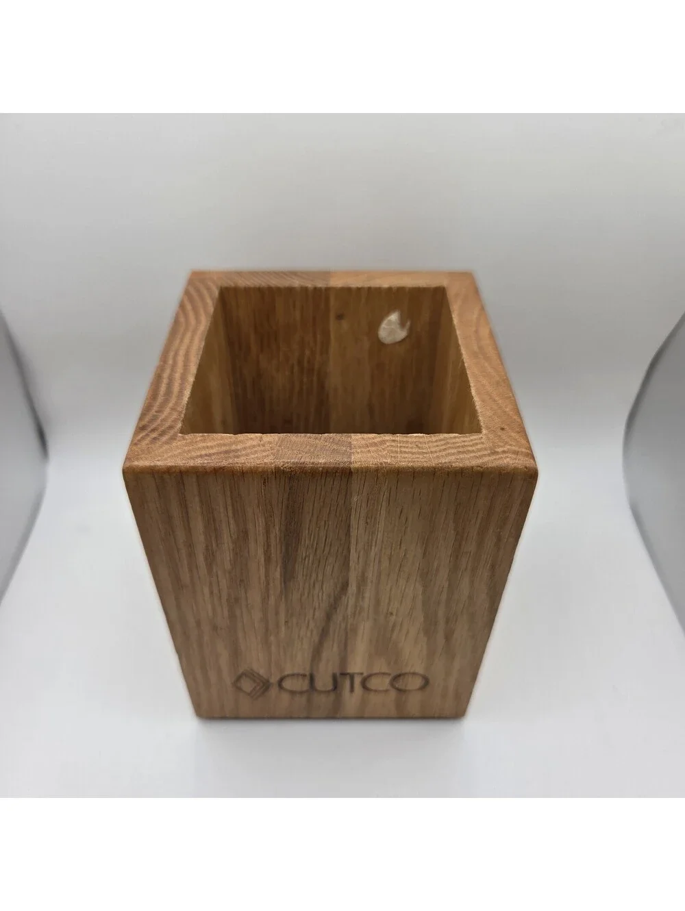 Cutco Oak Wood Utensil Holder Made in USA